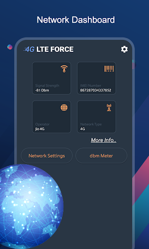 Android application 5G/4G LTE Force screenshort