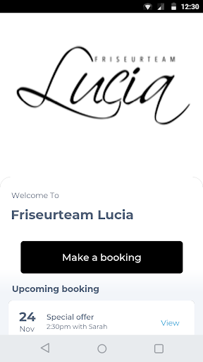 Android application Friseurteam Lucia screenshort