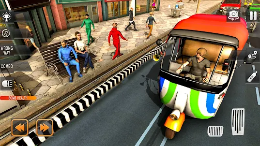インドの自動人力車ゲーム 3 d