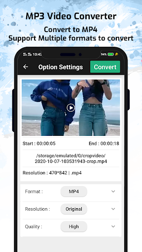 Android application MP3 Video Converter MP4 to MP3 screenshort