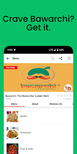 Android application Bawarchi screenshort