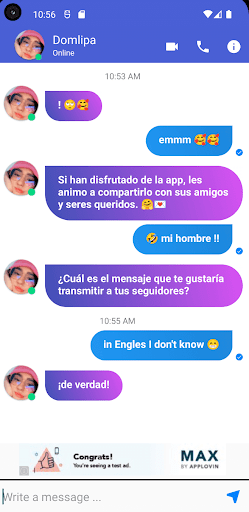 Domelipa Call - Chat Simulator Screen 2