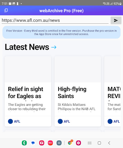webArchive Pro Screen 2