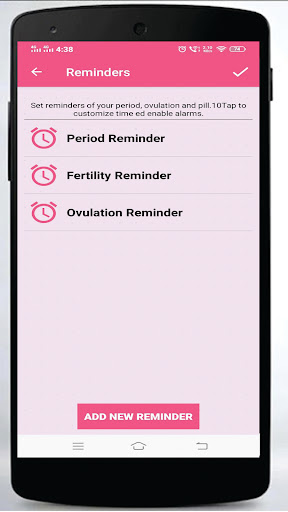 Angle Period Tracker Calendar Screen 3