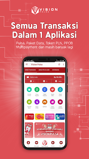Android application VISIONPULSA - Agen Pulsa Murah screenshort