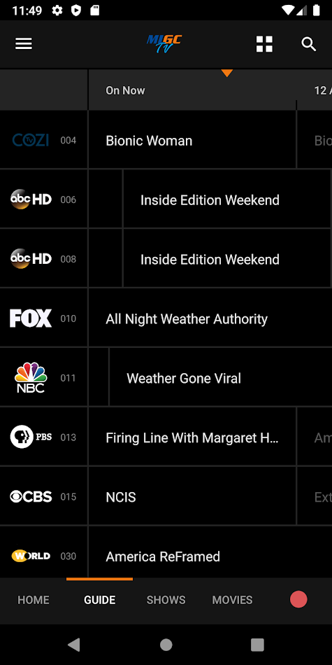 #2. MLGC TV (Android) Podle: TiVo Platform Technologies LLC