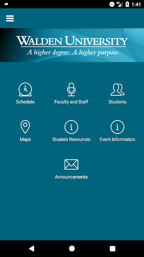 Android application Walden University Events screenshort