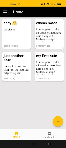 Android application Simple Note App screenshort