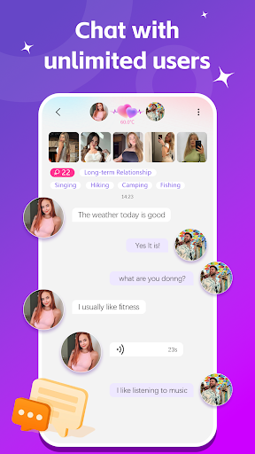 Android application Wemet Live - Live Video Chat screenshort