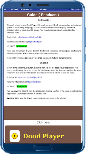 Android application Dood Player screenshort