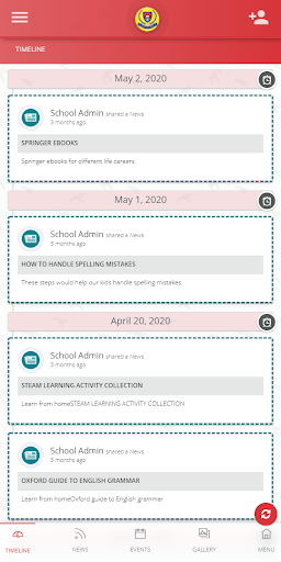 Android application GREAT MINDS MODEL ACADEMY screenshort