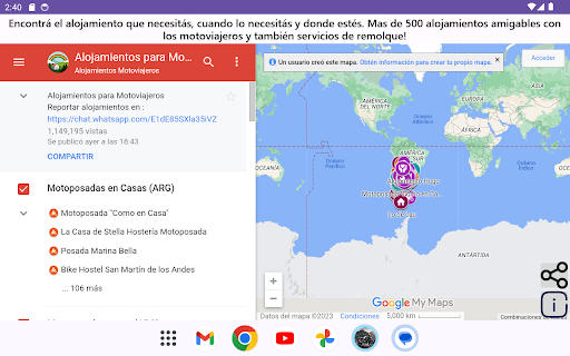 Alojamientos motoviajeros Arg Screen 3