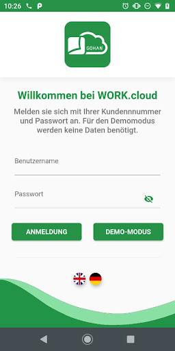 Android application WORK.cloud screenshort