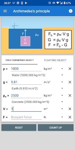 Android application Hydro Calculations screenshort