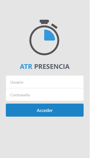 Android application ATR Presencia screenshort