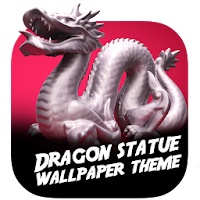 Silver Dragon Statue Red Theme