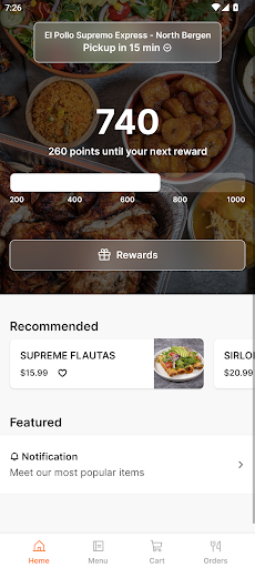 Android application El Pollo Supremo screenshort