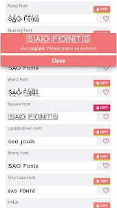 SAO Fonts