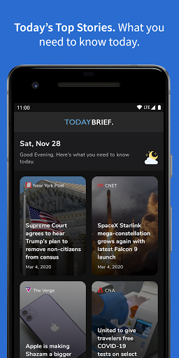 Android application Today Brief - News Summary screenshort