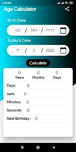 Age Calculator by DOB: Age App