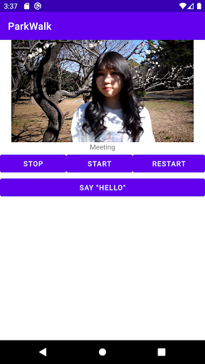 Android application Park walk with a japanese girl screenshort