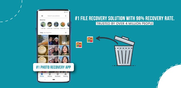 Recover deleted photos Restore Screenshot