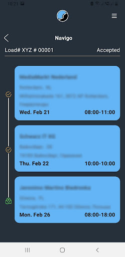 Android application Navigo Carrier screenshort