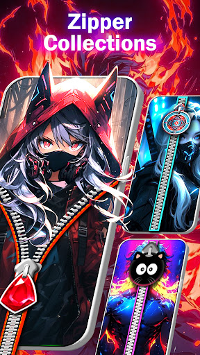 Zipper Lock Screen Wallpaper screenshot 7