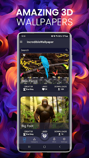Amazing 3D, 4D Live Wallpaper Screen 2
