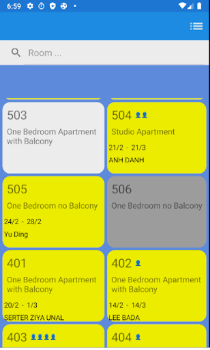 Android application Sophia PMS screenshort