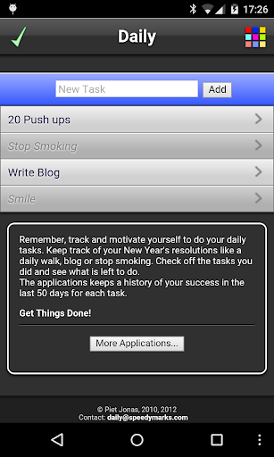 Android application Daily Lite screenshort