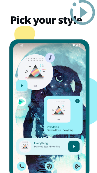 Music Widget Android 12 1.6.1 APK + Mod (Unlimited money) untuk android