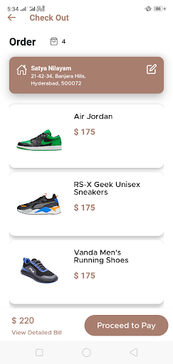 Online shoes store Screenshot