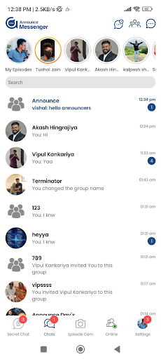 Android application Announce Messenger screenshort