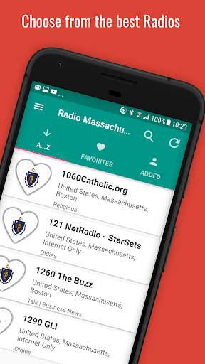 Android application Massachusetts Radio Stations screenshort