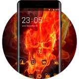Fire Flaming Skull Theme for New Coolpad Wallpaper icon