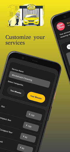 Android application BookMyWash Partner App screenshort