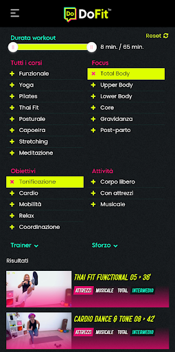 DoFit Allenamento & Nutrizione Screen 3