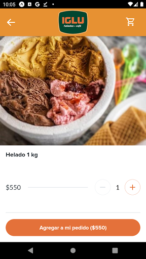 Android application IGLU Helados screenshort