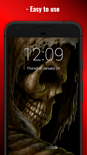 Android application Grim Reaper Lock Screen screenshort