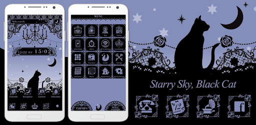 ゴシック壁紙 星空と黒猫 Google Play のアプリ