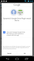screenshot of DynamicG Google Drive Plugin