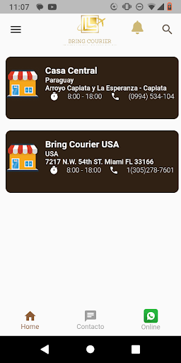 Android application Bring Courier screenshort