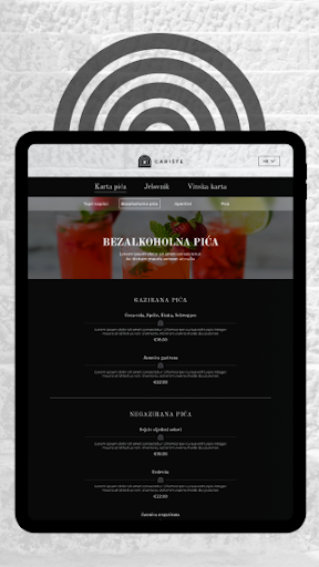 Android application Jelovnik Garište screenshort