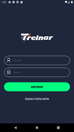 Android application Treinar Minas screenshort