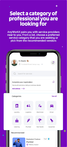 AnyWorkX - Customer Screen 2