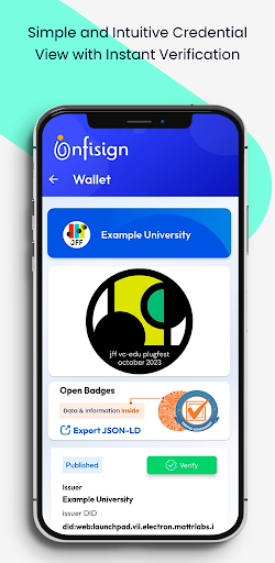 Infisign OpenID Wallet Screen 2