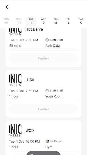 Screenshot of The Union Fitness & Fun App
