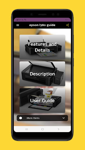 Android application epson l380 guide screenshort
