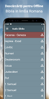 screenshot of Audio Biblia in limba romana
